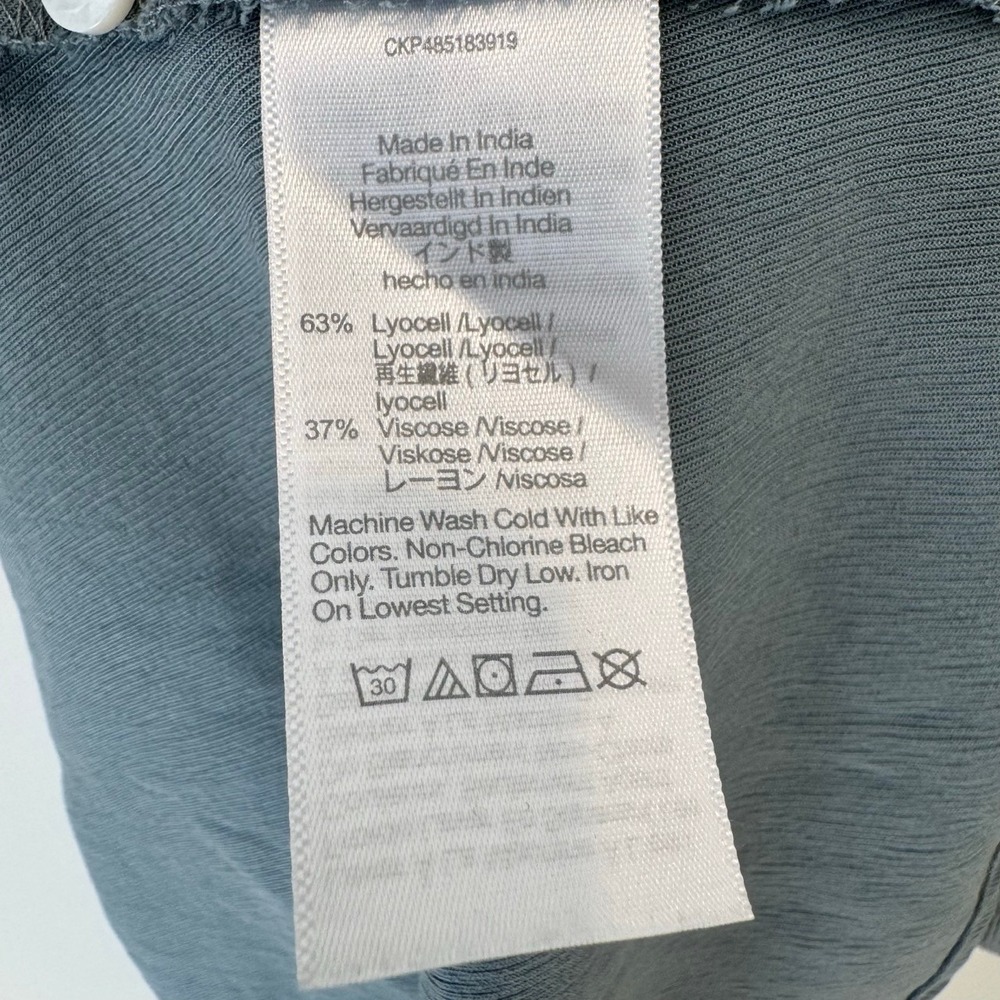 Madewell V-Neck Button-Front Mini Dress in Faded River Blue, Size 8 US, NWT - Picture 10 of 11